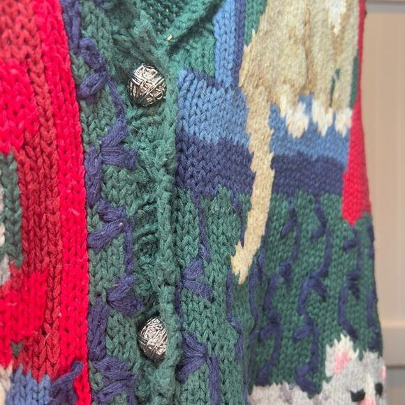 Vintage Signatures by Northern Isles Cat Animal Cotton Hand Knit Sweater Vest - Picture 10 of 12